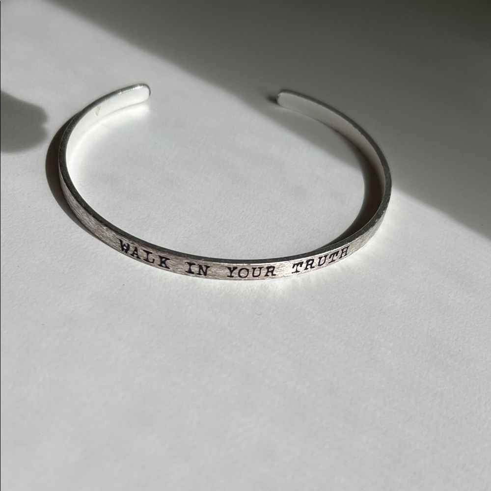 3 for $15 Engraved Silver Cuff Bracelet - "Walk In Your Truth"